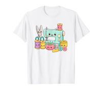 Kawaii Sewing Machine Craft Tools Family Art Value Graphic T-Shirt, Men, White, S