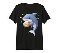 Kawaii Shark Ocean Fish Munching Happily Premium T-Shirt