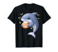 Kawaii Shark Ocean Fish Munching Happily T-Shirt