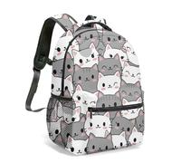 Kawaii Shiba Inu Cat Backpack 16 Inch Rainbow Gradient Japanese Anime Cartoon School Bag for Children Girls Boys (05)