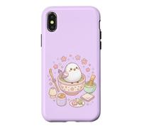 Kawaii Shima-Enaga Bird Matcha Japanese Tea Ceremony Case for iPhone X/XS
