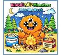 Kawaii Silly Monsters Coloring Book: 50 Adorable & Funny Monster Coloring Pages with Cute Scenes and Big Simple Outlines | For Adults, Teens, and Kids