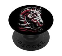 Kawaii Skeleton HORSE Riding Horseback Mom Rider Day of Dead PopSockets Adhesive PopGrip