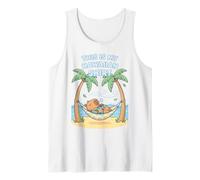 Kawaii Sleeping Capybara Hawaiian Aloha Hammock Beach Summer Tank Top