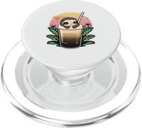 Kawaii Sloth Bubble Tea Tropical Sunset Boba Drink PopSockets PopGrip for MagSafe