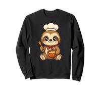 Kawaii Sloth Chef Baking Bowl Adorable Anime Animal Cook Sweatshirt
