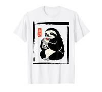 Kawaii Sloth Drinking Boba Bubble Milk Tea Graphic T-Shirt