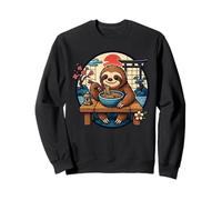 Kawaii Sloth Eating Ramen Noodles Japanese Sweatshirt
