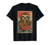 Kawaii Sloth Eating Ramen Noodles Japanese T-Shirt