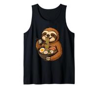 Kawaii Sloth Eating Ramen Noodles Tank Top