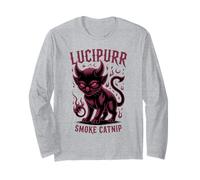 Kawaii Smoke Catnip LUCIPURR Cat Wizard Creepy Lucifer Witch Long Sleeve T-Shirt