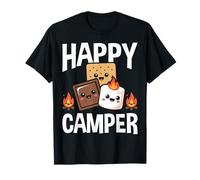 Kawaii Smore Happy Camping Crew Campfire Cozy Night Vibes T-Shirt