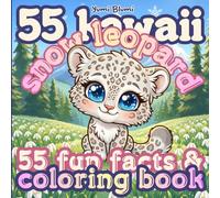 Kawaii Snow Leopard Coloring Book: Bold and Easy Cute Animal Coloring Pages with Fun Facts, Simple Large Designs for Kids and Adults, Relaxing Creative Fun (Kawaii Coloring World)