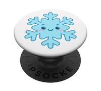 Kawaii Snowflake Winter Holiday Character PopSockets Adhesive PopGrip