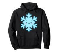 Kawaii Snowflake Winter Holiday Character Pullover Hoodie