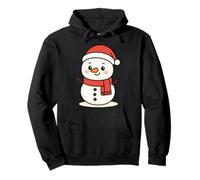Kawaii Snowman Winter Holiday Character Pullover Hoodie