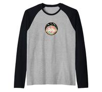 Kawaii Space Cat Napping in a Taco Shell Dream Raglan Baseball Tee