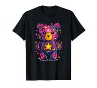 Kawaii Star Teddy Bear Floral Kids Fantasy T-Shirt