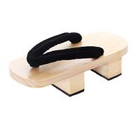 Kawaii-Story K-G-20-1 Black Light Wood Japan Geta Unisex Sandal with Tabi Socks Kimono Geisha Kendo Samurai, black, 8 UK