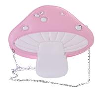 Kawaii-Story LB-6050-2 Pink 3D Mushroom Toadstool Fairy Tale Forest Fairy Women's Shoulder Bag 28 x 24 cm Pu, pink, One Size