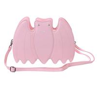 Kawaii-Story LB-6056-1 Pink 3D Bat 28 cm Embroidered Pastel Goth Lolita Punk Bag Pu, pink, One Size
