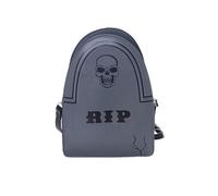 Kawaii-Story LB-6162 Grave Gravestone RIP Skull Gothic Halloween Party Women's Bag 26 x 19 x 8 cm PU Grey