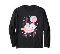 Kawaii Strawberry Milk Cat Pastel Ice Cream Galaxy Long Sleeve T-Shirt