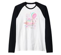 Kawaii Strawberry Milk Cat Pastel Ice Cream Galaxy Raglan Baseball Tee
