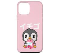 Kawaii Strawberry Milk Chibi Penguin Japan Vibes Ichigo Case for iPhone 12 mini