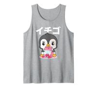 Kawaii Strawberry Milk Chibi Penguin Japan Vibes Ichigo Tank Top