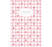 Kawaii Strawberry Pattern Aesthetic Notebook: 6x9 Lined Journal for School & Students: 120 Pages of Bright White Paper for Notes, Journaling, and Daily Planning