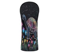 kawaii-style African Sulcata Tortoise Golf Club Head Cover Set Headcovers with Interchangeable No. Tags for Driver, Woods and Hybrid