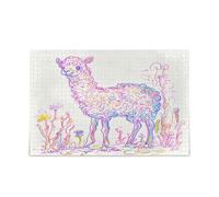 Kawaii-Style Llama Puzzles for Adults Hard Impossible Difficult Challenging Family Puzzle 500 Piecing