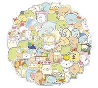 Kawaii Sumikko Sticker 50 Pcs Waterproof, Removable,Lovely,Beautiful,Stylish Teen Stickers, Suitable for Boys and Girls in Water Bottles, laptops, Phones,Guitar, Suitcase Durable Vinyl