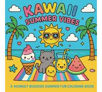 Kawaii Summer Vibes: A Monkey Buddies Summer Fun Coloring Book