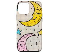 Kawaii Sun and Moon Celestial Doodle Design Case for iPhone 12 mini