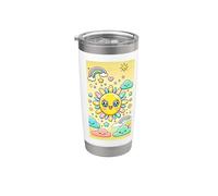 Kawaii Sun Rainbow Pastel Clouds Smiling Star Graphic Stainless Steel Insulated Tumbler