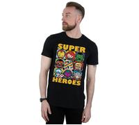 Kawaii Super Heroes T-Shirt Marvel Black XXL