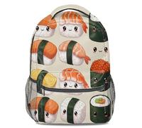 Kawaii Sushi Print Backpack, Kids Cartoon Bookbag, 3D Pattern School Bag, Cute Japanese Style Backpack, Teen Travel Backpack (style1)