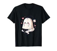 Kawaii Tea Bag Ghost with Heart Motif T-Shirt
