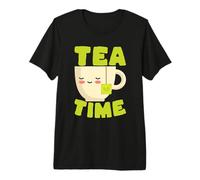 Kawaii Tea Time Cute Smiling Tea Premium T-Shirt
