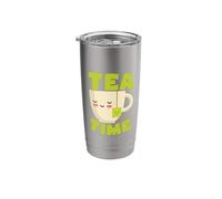 Kawaii Tea Time Cute Smiling Tea Stainless Steel Insulated Tumbler
