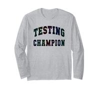 Kawaii Testing Champion Test Day Teacher Bruh Math ELA Squad Long Sleeve T-Shirt