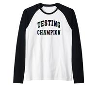 Kawaii Testing Champion Test Day Teacher Bruh Math ELA Squad Raglan Baseball Tee