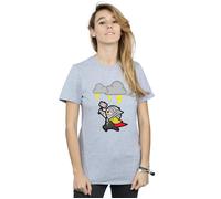 Kawaii Thor God Of Thunder Cotton Boyfriend T-Shirt Marvel Grey XXXL
