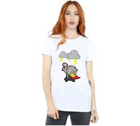 Kawaii Thor God Of Thunder Cotton Boyfriend T-Shirt Marvel White XL