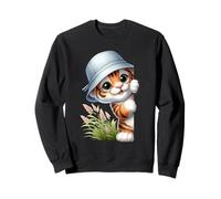 Kawaii Tiger Cub Peeking Bucket Hat Animal Sweatshirt