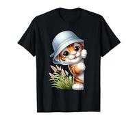 Kawaii Tiger Cub Peeking Bucket Hat Animal T-Shirt
