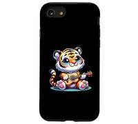 Kawaii Tiger Cub Playing Guitar Cute Animal Music Case for iPhone SE (2020) / 7/8