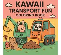 Kawaii Transport Fun: Cute and Easy Coloring Book for Kids with Happy Vehicles, Trucks, Trains, and More: Perfect Coloring Activity for Toddlers and Kids Ages 3-6
